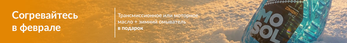 Февральское комбо: моторное или трансмиссионное масло + 20 литров омывающей жидкости в подарок!