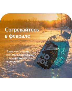 Февральское комбо: моторное или трансмиссионное масло + 20 литров омывающей жидкости в подарок!